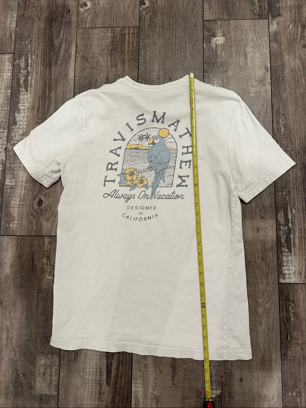 Travis Mathew White Short Sleeve Crew with Chest Logo - Picture 3 of 6